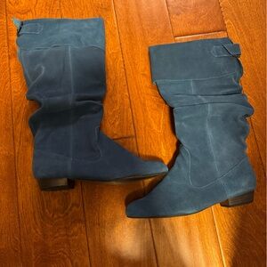 Wanted Blue Suede Boots